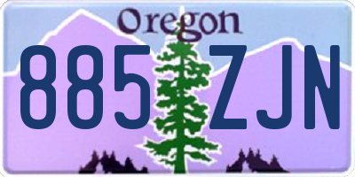 OR license plate 885ZJN