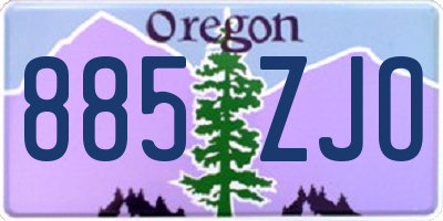 OR license plate 885ZJO