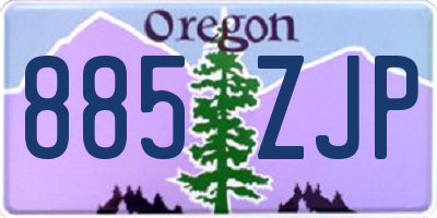 OR license plate 885ZJP