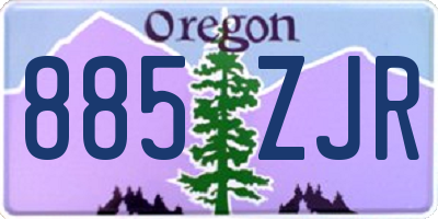 OR license plate 885ZJR