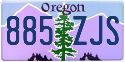 OR license plate 885ZJS