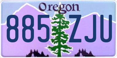 OR license plate 885ZJU