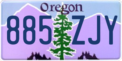 OR license plate 885ZJY