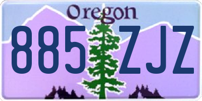 OR license plate 885ZJZ