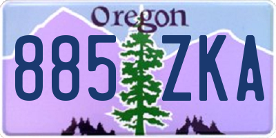 OR license plate 885ZKA