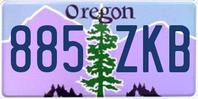 OR license plate 885ZKB