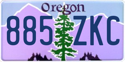 OR license plate 885ZKC