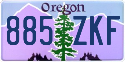 OR license plate 885ZKF