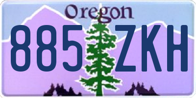 OR license plate 885ZKH