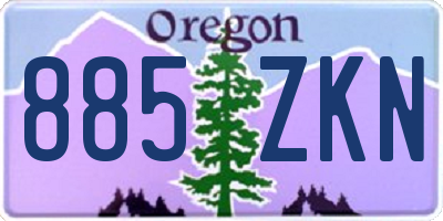 OR license plate 885ZKN