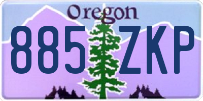 OR license plate 885ZKP