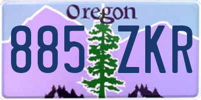 OR license plate 885ZKR