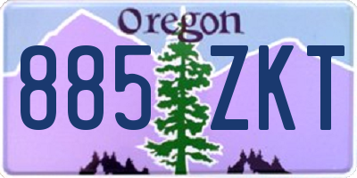 OR license plate 885ZKT