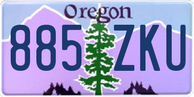 OR license plate 885ZKU