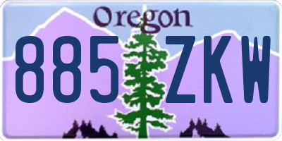 OR license plate 885ZKW