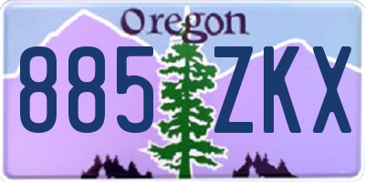 OR license plate 885ZKX