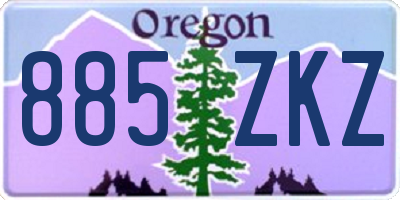 OR license plate 885ZKZ