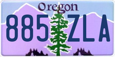 OR license plate 885ZLA