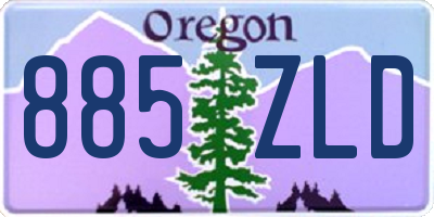 OR license plate 885ZLD