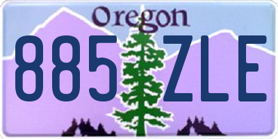 OR license plate 885ZLE