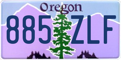 OR license plate 885ZLF
