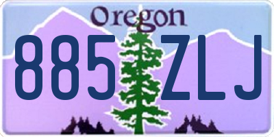 OR license plate 885ZLJ