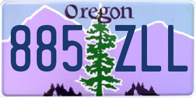 OR license plate 885ZLL