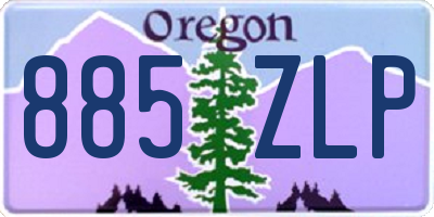 OR license plate 885ZLP