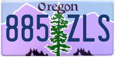 OR license plate 885ZLS