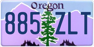 OR license plate 885ZLT