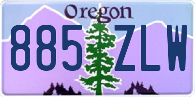 OR license plate 885ZLW