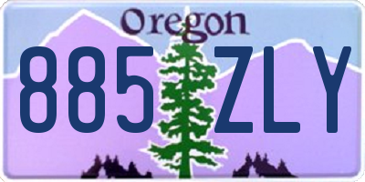 OR license plate 885ZLY