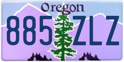 OR license plate 885ZLZ
