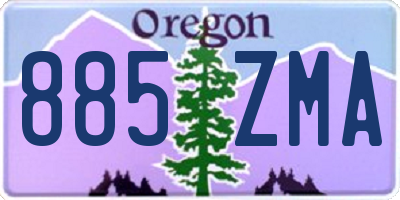 OR license plate 885ZMA