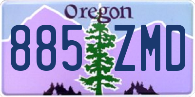 OR license plate 885ZMD