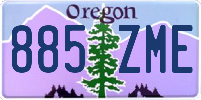 OR license plate 885ZME
