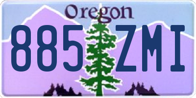 OR license plate 885ZMI