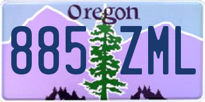 OR license plate 885ZML