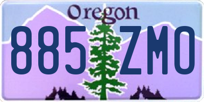 OR license plate 885ZMO
