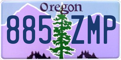 OR license plate 885ZMP