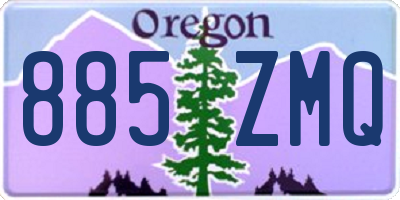 OR license plate 885ZMQ