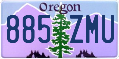 OR license plate 885ZMU
