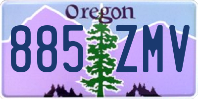 OR license plate 885ZMV