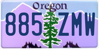OR license plate 885ZMW