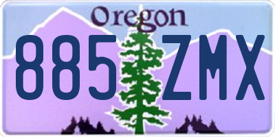 OR license plate 885ZMX