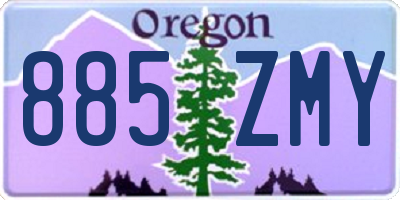 OR license plate 885ZMY