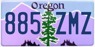 OR license plate 885ZMZ