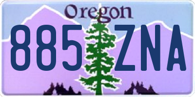 OR license plate 885ZNA