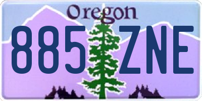 OR license plate 885ZNE