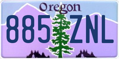 OR license plate 885ZNL